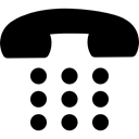 Circular, Telephones, nine, Auricular, Phone Set, Tools And Utensils, buttons, phone, telephone, phones Black icon