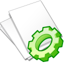 execute, paper, File, Exec, document, White Black icon