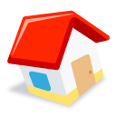 Building, Home, house, homepage Red icon