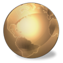 world, globe, earth, connected, planet Sienna icon