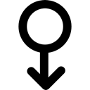 Circle, symbols, symbol, down arrow, signs, Arrow, Down, Love Is In The Air Black icon