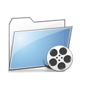 video, Copy, Duplicate, Folder Black icon