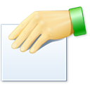 share, property, Hand Black icon
