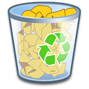 Full, Bin, recycle Khaki icon
