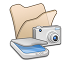 Scanner, Camera, photography, Folder, Beige Black icon