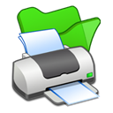 green, Print, Folder, printer Black icon