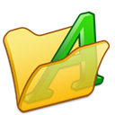 yellow, Folder, Font Black icon