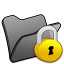 Lock, Black, locked, Folder, security Black icon