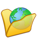 internet, Folder, yellow Black icon