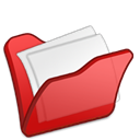 my document, red, Folder Black icon