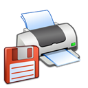 Print, save, Floppy, printer Black icon