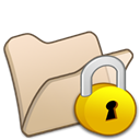 Folder, Beige, Lock, locked, security Black icon