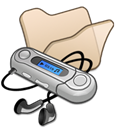 Folder, mymusic, Beige Black icon