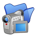 video, Folder, Blue Black icon