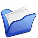 Folder, Blue, my document Black icon