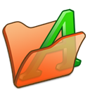 Orange, Font, Folder Black icon