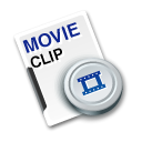 Cilp, movie, film, video Black icon