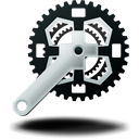 crankset, mountain, Bike Black icon