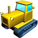 catterpillar, tractor Black icon