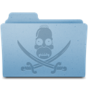 Folder, pirate LightSteelBlue icon