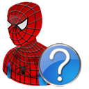 help, Cartoon, Spiderman, hero Black icon
