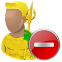 remove, delete, hero, Del, Cartoon, aquaman Black icon