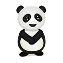 trans, Animal, panda, bear Black icon