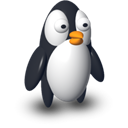 penguine, mac Black icon