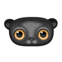 Animal, leopard, Black Black icon