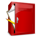 locker, Clipboard Firebrick icon