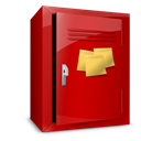 Note, locker, post it Firebrick icon