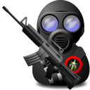 soldier, Gas, weapon, with Black icon