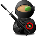 weapon, with, soldier, sniper DarkSlateGray icon