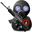 Gas, soldier, with, weapon DarkSlateGray icon