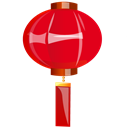 lamp, red Black icon