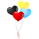 love, Heart, valentine, Balloon Black icon