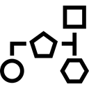 Geometric Shapes, Block Scheme, Block, scheme, shapes, Schemes, Blocks, Geometrical Shapes, Block Schemes Black icon