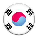 Korea, flag, south, Country Black icon