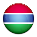 Gambia, flag, Country Black icon