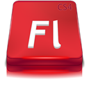 Flash, adobe, Cs Crimson icon