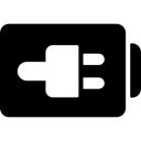 battery status, symbol, symbols, Energy, plug, Battery Level, interface, Battery, Discharged Black icon