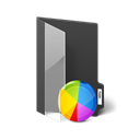 Folder, graph, chart Black icon