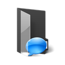 chatlogs, Folder Black icon
