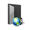 internet, Folder Black icon