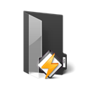 Folder, music Black icon