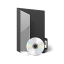 Folder, music Black icon