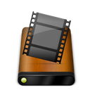 drive, film, wood, video, movie Black icon