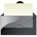Black, Message, envelop, Email, Letter, mail DarkSlateGray icon
