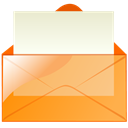 Email, Orange, envelop, Letter, Message, mail SandyBrown icon