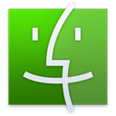 Finder, green OliveDrab icon